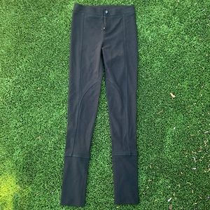 Theory Treeca pull on pant black slim cropped mid rise straight leg size 4